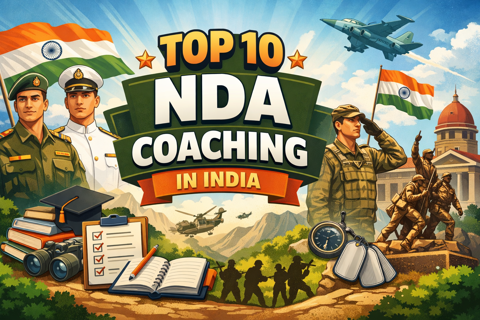 Top 10 NDA Coaching Institutes For NDA Written & SSB Interview in INDIA 2026